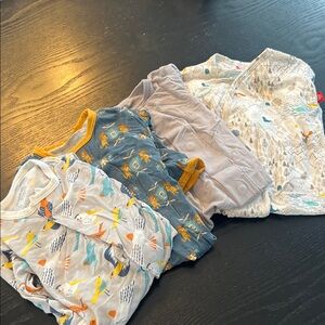 Magnetic Me Kids Pajama Set – Blue, Gray, Yellow, Cream Prints